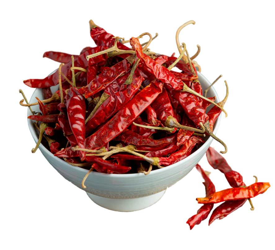 Dried Red Long Chilli With Stem